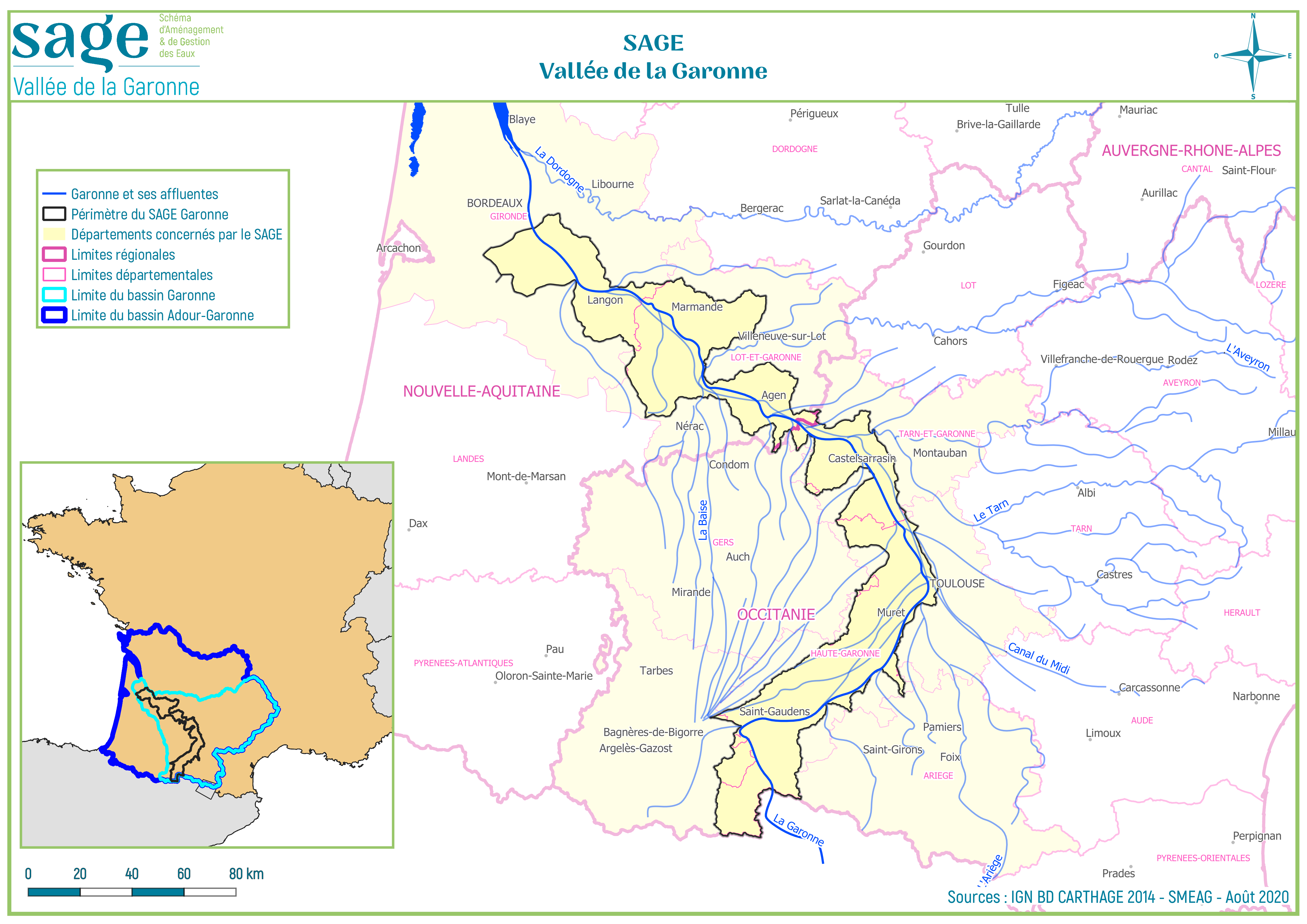 Carte Garonne