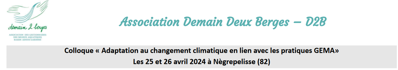 Colloque de l'association demain deux berges