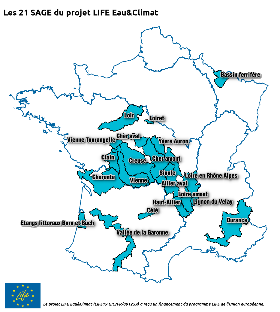 carte SAGE projets LIFE