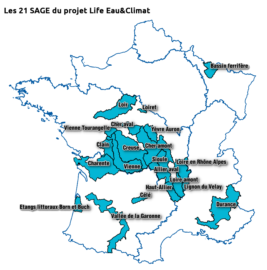 carte SAGE projets LIFE