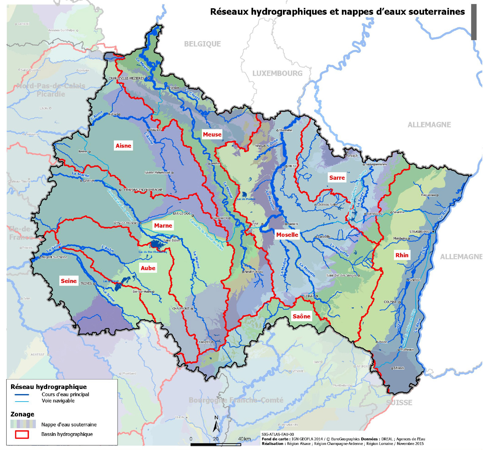 Carte Région Grand Est