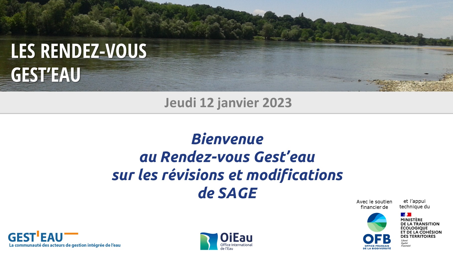 RDV Gest'eau révisions et modifications