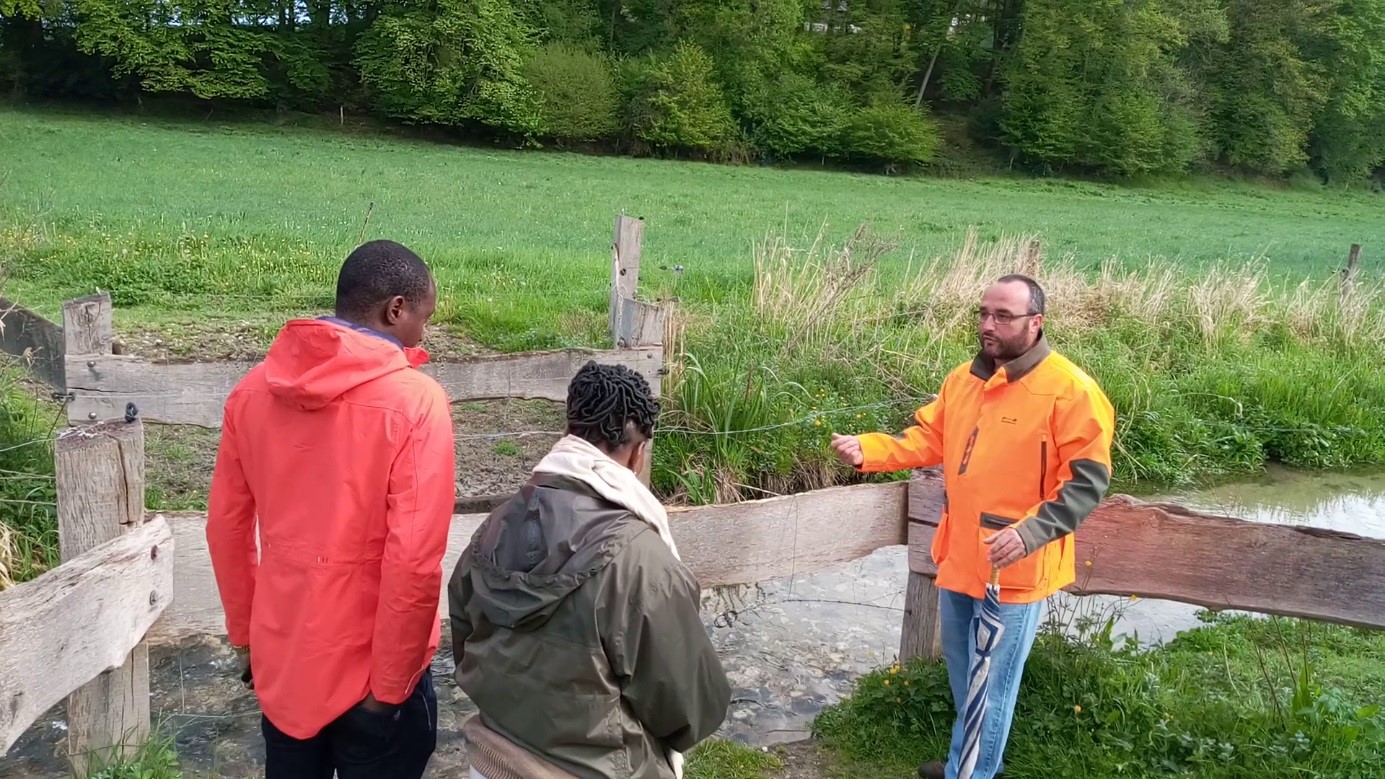 Photo d’explication de la renaturation de la rivière Fontenelle