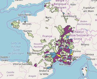 Carte de situation des contrats